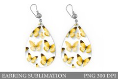 Butterflies Teardrop Earring. Butterflies Earring Design Product Image 1