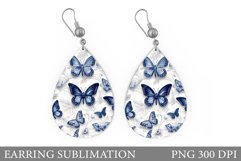 Butterflies Earring Sublimation. Butterflies Earring Design Product Image 1
