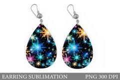 Shimmer Snowflakes Earring. Snowflakes Earring Design Product Image 1