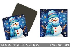 Cute Snowman Magnet. Snowman Magnet Design Product Image 1