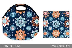 Snowflakes Lunch Bag. Colorful Snowflakes Lunch Bag Product Image 1