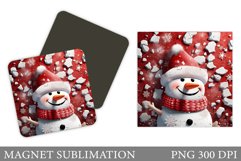 Snowman Keychain Design. Cute Snowman Keychain Product Image 1