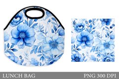 Flowers Lunch Bag. Flowers Lunch Bag Sublimation Product Image 1