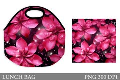 Flowers Lunch Bag. Flowers Lunch Bag Sublimation Product Image 1