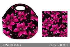 Flowers Lunch Bag Sublimation. Flowers Summer Lunch Bag Product Image 1