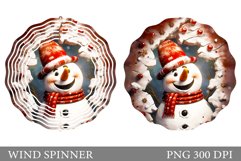Snowman Wind Spinner. Christmas Wind Spinner Sublimation Product Image 1