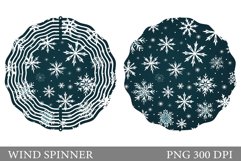 Snowflakes Wind Spinner Sublimation. Winter Wind Spinner Product Image 1
