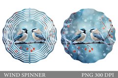 Winter Birds Wind Spinner. 3D Bird Wind Spinner Sublimation Product Image 1