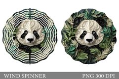 Panda Spinner Sublimation. Paper Panda Wind Spinner Design Product Image 1