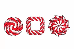 3X Christmas Candies Ornaments Vectors AI, EPS, SVG Product Image 2