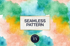 Watercolor Wash Digital Paper | Seamless Rainbow Texture Product Image 3