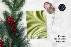 Matcha Latte Swirl Pattern, Creamy Matcha Abstract Paper Product Image 4
