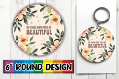 Joyful Ornaments Round Style, Flower Quote Product Image 1