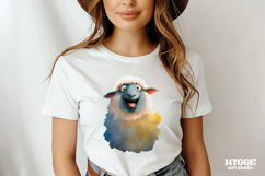 Funny Farm Animals Watercolor PNG | Cow Pig Rooster Horse Product Image 2