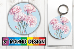 Stylish Round Design for Sublimation , Beauty Flower Product Image 1