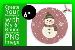 Elegant Round Design Coaster Template , Snowman Product Image 1