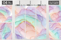 Pastel Marble Tumbler Wrap| Tumbler Sublimation Product Image 1