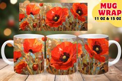 Vibrant Floral Mosaic Stained Glass Sublimation 11oz 15ozMug Product Image 1