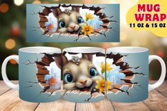 Sublimation Mug Wrap Wonderland: Cute Animal Surprises Product Image 1