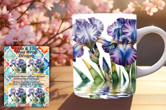 Whimsical 11oz Mug Wrap Png Design , Flowers Product Image 1