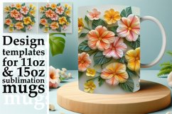 Whimsical Springtime Floral 3D Mug Wrap 11oz 15oz Product Image 1