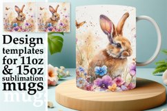 Vibrant Easter Bunny Mug Design: Springtime Bliss Product Image 1