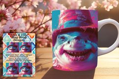 Sea Splash: Colorful Shark Sublimation Mat 11oz/15oz Product Image 1