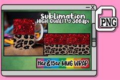 Glitzy Leopard &amp; Blossom Beauty Mug Art 15oz 11oz Product Image 1