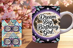 Sleek 11oz Mug Wrap Png Design , Girl Quote Product Image 1