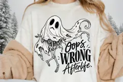 Spooky Ghost Skeleton PNG, Gothic Halloween Paranormal Product Image 1