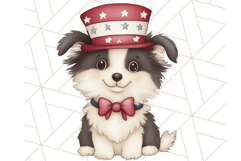 Patriotic Dogs Clipart, Cute 4th of July Puppies PNG Product Image 5