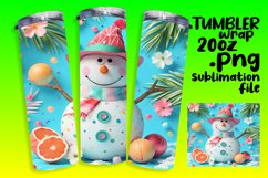 Sunny Snowman Seaside: 20oz Beachy Wraps Product Image 1