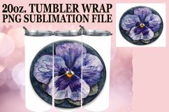 Spring Denim Floral Tumbler Wrap 20oz Product Image 1