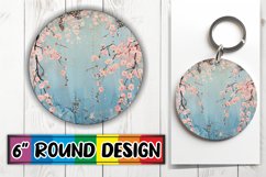 Sparkling Floral Paradise Sublimation : Keychain, Coaster Product Image 1