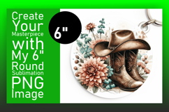 Custom Round Design Coaster PNG , Western Product Image 1