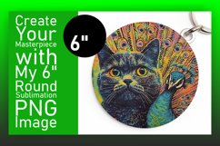 Delightful Feline Design: Keychain &amp; Coaster Joy Product Image 1
