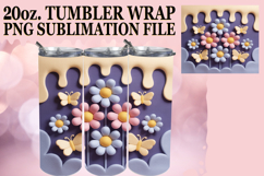 BLISSFUL SUNSETS 20oz TUMBLER WRAP, 3D Flowers Product Image 1