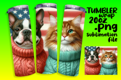 VIBRANT 20oz Tumbler Artwork , Dog and cat Product Image 1