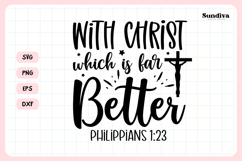Christian Memorial Quote SVG | With Christ Product Image 3
