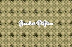 Lucky Clover Plaid Seamless Patterns - Leprechaun &amp; Clovers Product Image 6