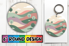 Cheerful Circle Keychains Design PNG, Spring Product Image 1
