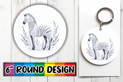 Joyful Coaster Round Design PNG, Flower Animals Product Image 1