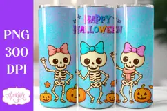 Happy Halloween tumbler wrap PNG, Iridescent Spooky Tumbler Product Image 2