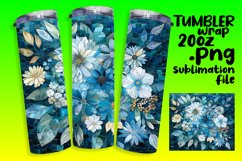 Colorful Flower Pattern 20oz Teardrop Earrings Sublimation Product Image 1