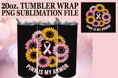 Serene Days 20oz tumbler wrap, Breast Cancer Product Image 1