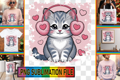 Fun TOTE BAG Ideas Magic, Valentines Cat Product Image 1