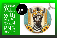 Sleek Keychain Circle Design Template , Cute Animals Product Image 1