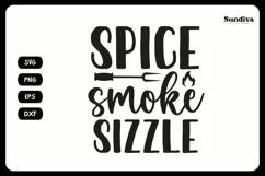 Grill Pot Holder Quotes SVG | BBQ Saying - Spice Smoke Product Image 3