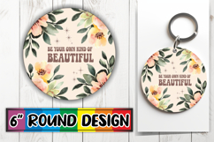 Radiant Circle Ornaments Design, Flower Quote Product Image 1