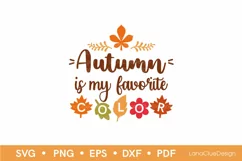 Autumn is My Favorite Color SVG, Autumn Quote SVG Cut File Product Image 2